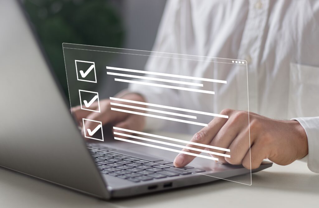 businessman,smart,checklist,and,signs,electronic,on,digital,documents,concept,